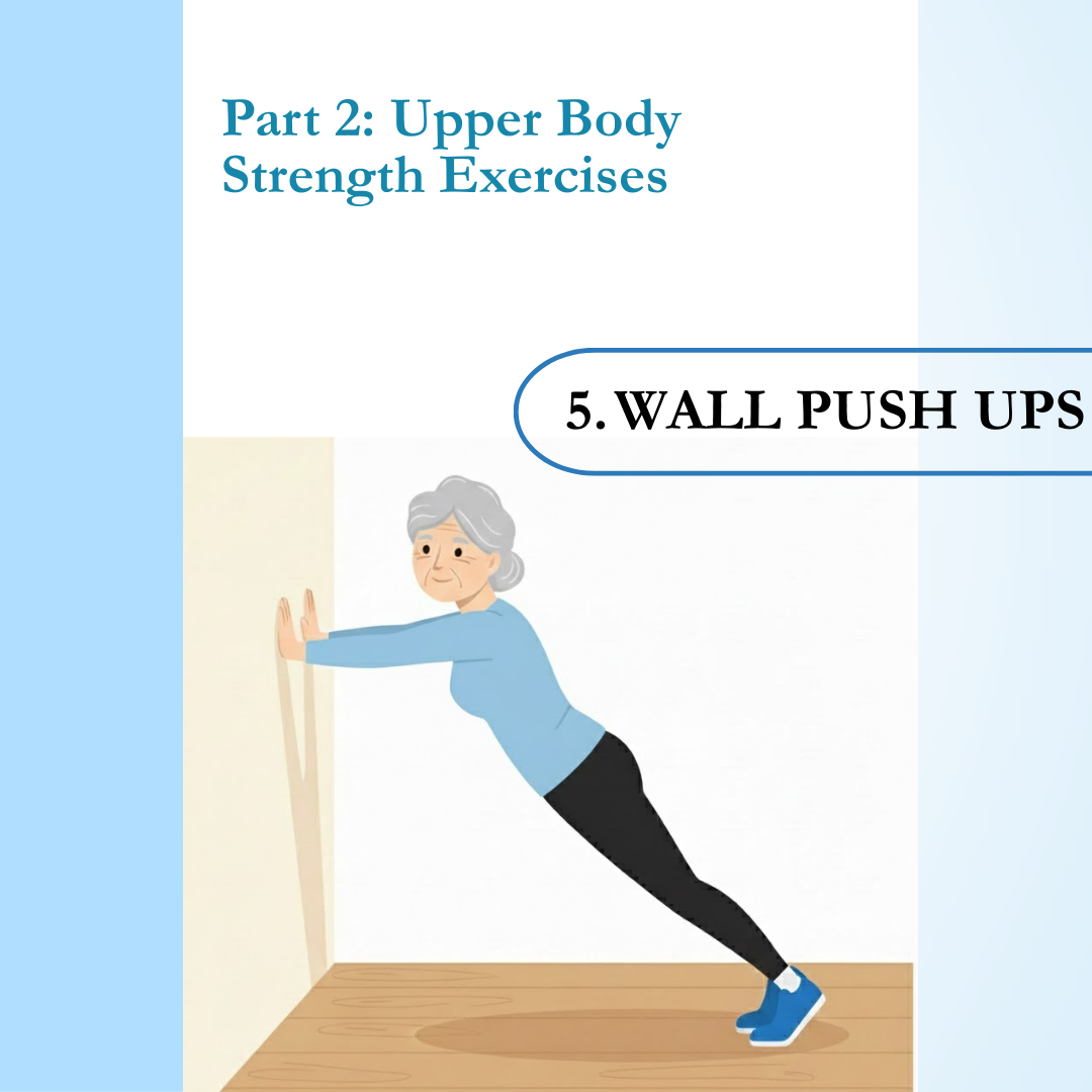 Wall Push-Ups Exercises for Seniors Over 75
